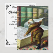 Oude Kerstman Stout Brave Feest Uitnodiging (Voorkant / Achterkant)