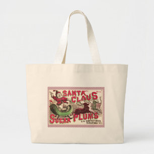 Oude Kerstman Suikerpruimen Reclame Oude Snoeprecl Grote Tote Bag