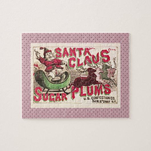 Oude Kerstman Suikerpruimen Reclame Oude Snoeprecl Legpuzzel (Horizontaal)