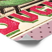 Oude Kerstman Suikerpruimen Reclame Oude Snoeprecl Poster (Hoek)