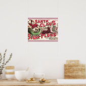 Oude Kerstman Suikerpruimen Reclame Oude Snoeprecl Poster (Keuken)