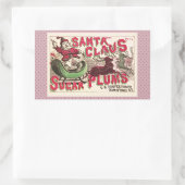 Oude Kerstman Suikerpruimen Reclame Oude Snoeprecl Rechthoekige Sticker (Tas)