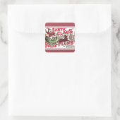 Oude Kerstman Suikerpruimen Reclame Oude Snoeprecl Vierkante Sticker (Tas)