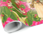 Oude Kerstman uit het verleden Victoriaans Cadeaupapier (Rol Hoek)