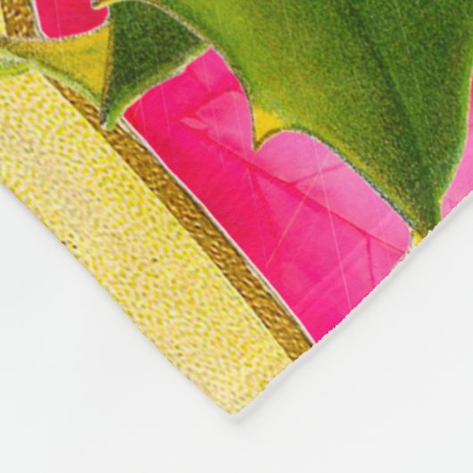 Oude Kerstman uit het verleden VictorianMonogr Fleece Deken (Hoek)