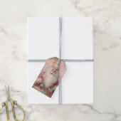 Oude Kerstman Vakantie Cadeaulabel (Met Touw)
