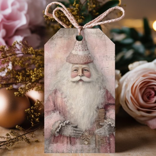 Oude Kerstman Vakantie Cadeaulabel