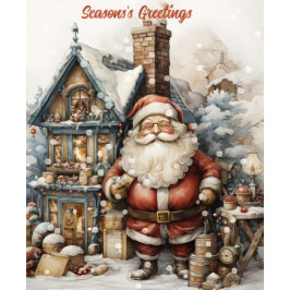 Oude Kerstman Vakantiekaart Feestdagenkaart