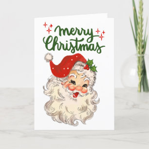 Oude Kerstman vrolijk kerstfeest familiefeestdag Feestdagen Kaart