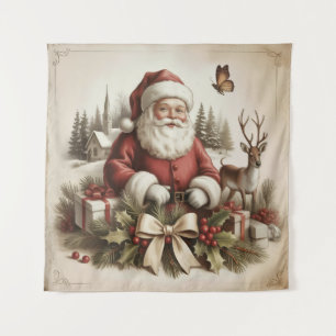 Oude Kerstman Wandtapijt Wandkleed