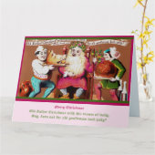 Oude Kerstman Zeldzame Oude Britse (kopie) Kaart (Gele Bloem)
