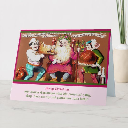 Oude Kerstman Zeldzame Oude Britse (kopie) Kaart (Voorkant)