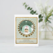 Oude kerstmis, Baby Feestdagenkaart (Staand voorkant)