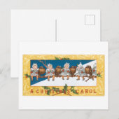 Oude kerstmis, baby's feestdagenkaart (Voorkant / Achterkant)