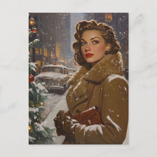 Oude Kerstmis Briefkaart (Voorkant)