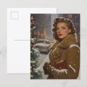 Oude Kerstmis Briefkaart (Voorkant / Achterkant)