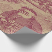 Oude kerstmis cadeaupapier (Hoek)