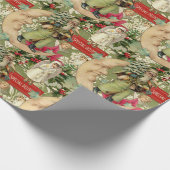 Oude kerstmis cadeaupapier (Hoek)