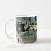 Oude Kerstmis, Central Park in de Winter Glackens Koffiemok (Links)