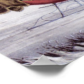 Oude Kerstmis, De Weg Winter, Paardenslee Poster (Hoek)