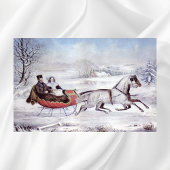 Oude Kerstmis, De Weg Winter, Paardenslee Poster