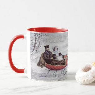 Oude Kerstmis, De Weg Winter, Sleigh Paard Mok