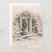 Oude Kerstmis Deurmat  Feestdagenkaart (Voorkant / Achterkant)