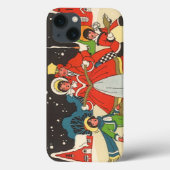 Oude Kerstmis, een Familie die Kerstliederen Zingt Case-Mate iPhone Case (Achterkant)