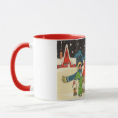 Oude Kerstmis, een Familie die Kerstliederen Zingt Mok (Links)