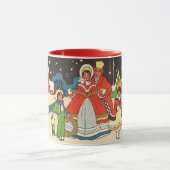 Oude Kerstmis, een Familie die Kerstliederen Zingt Mok (Midden)