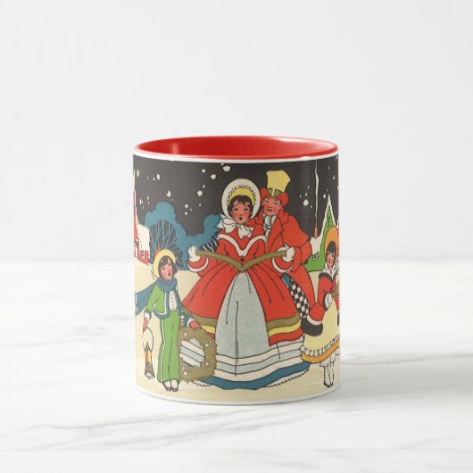 Oude Kerstmis, een Familie die Kerstliederen Zingt Mok (Midden)