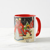 Oude Kerstmis, een Familie die Kerstliederen Zingt Mok (Voorkant rechts)