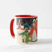 Oude Kerstmis, een Familie die Kerstliederen Zingt Mok (Voorkant links)