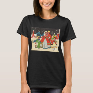 Oude Kerstmis, een Familie die Kerstliederen Zingt T-shirt