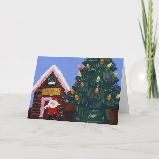 Oude kerstmis feestdagen kaart (Voorkant)