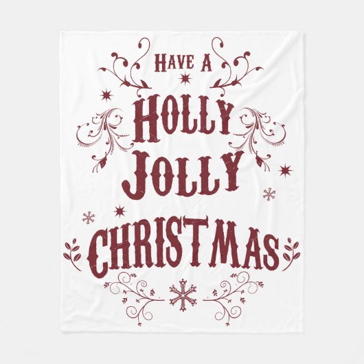 Oude Kerstmis Fleece Deken (Voorkant)