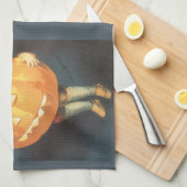 Oude Kerstmis Gelukkig Halloween van Ellen Clapsad Theedoek (Quarter Fold)