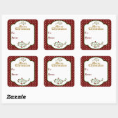 Oude Kerstmis Gift Tag Sticker (Vel)