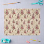 Oude Kerstmis Groveboom Patroon (4) Tissuepapier (Craft)
