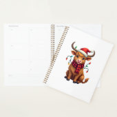 Oude Kerstmis Hoogland Koe Cute Vakantie Vector Planner (Display)