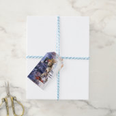 Oude Kerstmis in New England (door Charles Russell Cadeaulabel (Met Touw)