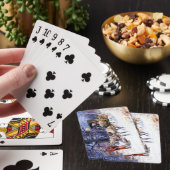 Oude Kerstmis in New England (door Charles Russell Pokerkaarten (Insitu)