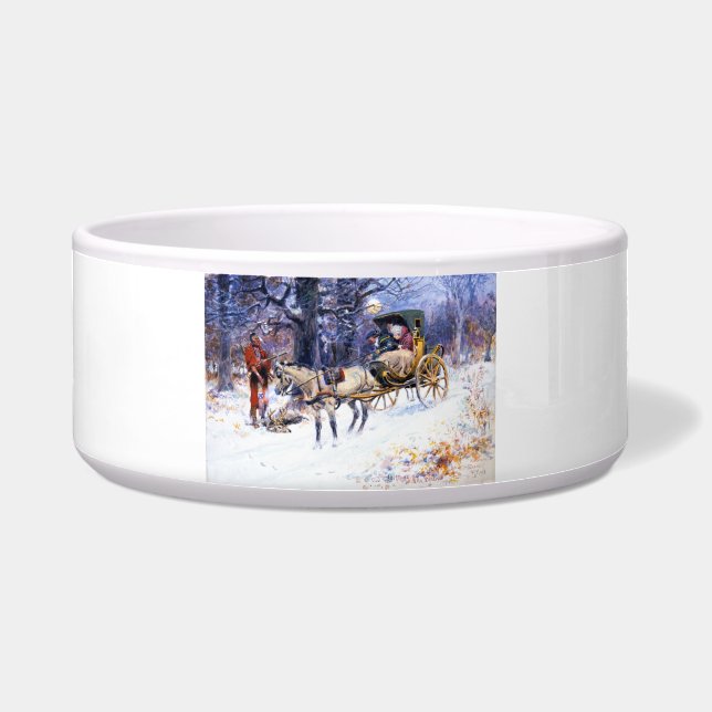 Oude Kerstmis in New England (door Charles Russell Voerbakje (Voorkant)