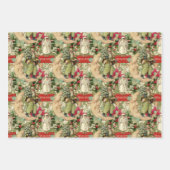 Oude kerstmis inpakpapier vel (Voorkant 2)