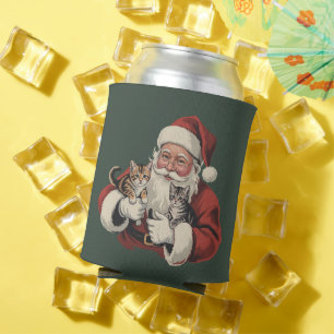 Oude Kerstmis Kat Dame Retro 90s Kerstcadeau Blikjeskoeler