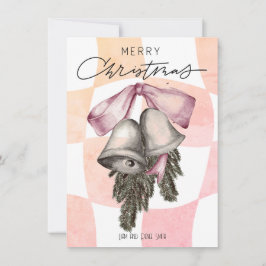 Oude Kerstmis Kerstbellen Strikken Kerstmis Feestdagenkaart