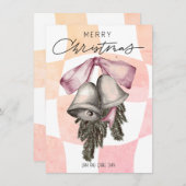Oude Kerstmis Kerstklokken Bogen Kerstmis Feestdagenkaart (Voorkant / Achterkant)