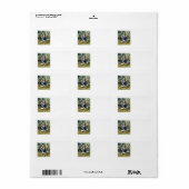 Oude Kerstmis, Kerstman Bouwt Speelgoed Zaag Etiket (Full Sheet)