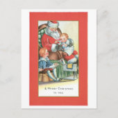 Oude Kerstmis, Kerstman Feestdagenkaart (Voorkant)