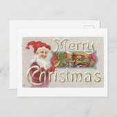 Oude Kerstmis, Kerstman Feestdagenkaart (Voorkant / Achterkant)